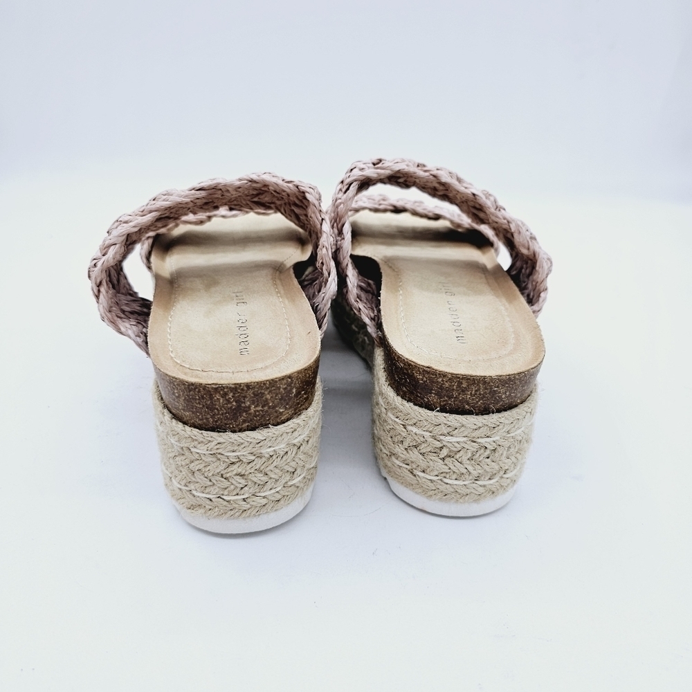 Madden Girl Blush Braided Raffia Pretty Espadrille Open Toe Platform Sandals - Picture 10 of 16